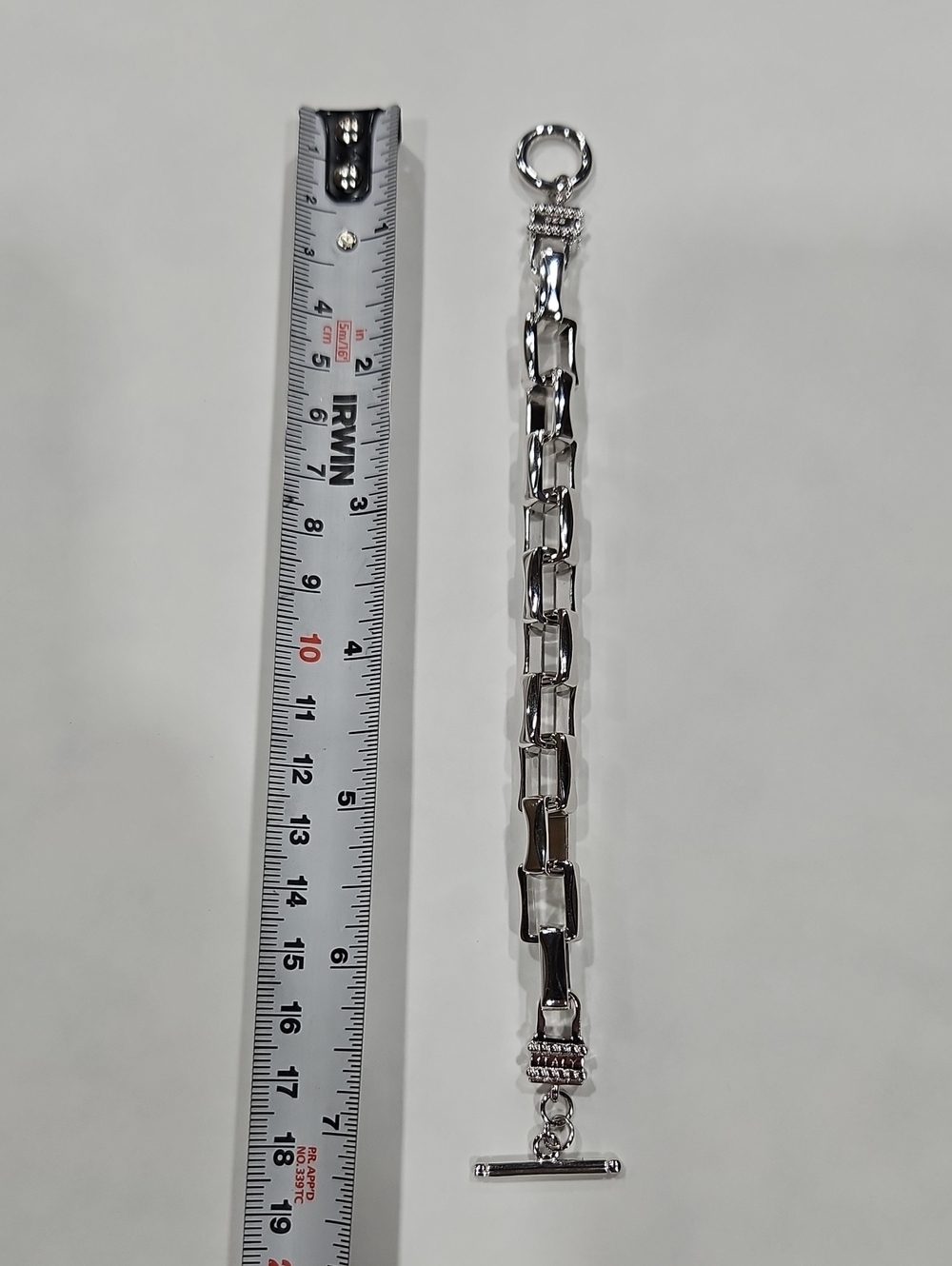 Dankadi 925 Sterling Silver Heavy Toggle Link Bracelet 35g